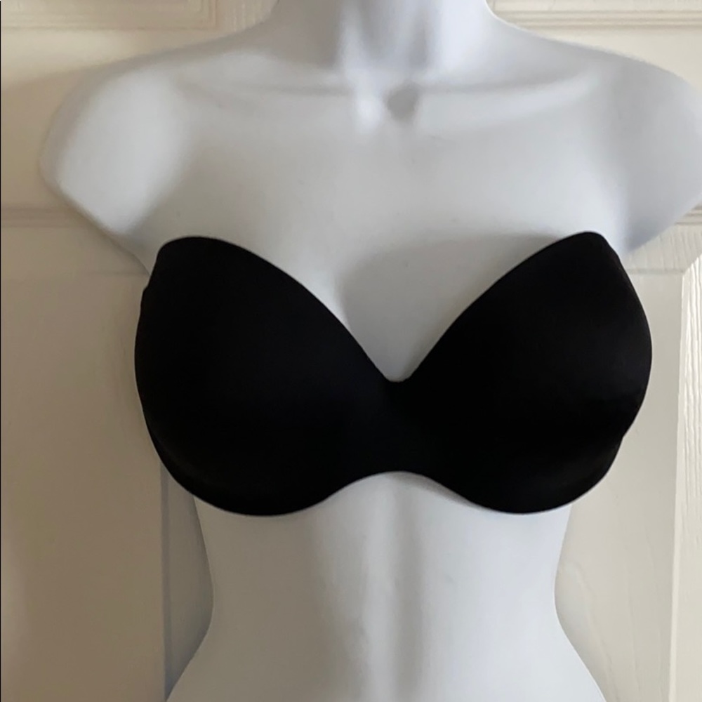 36D Black Strapless Bra